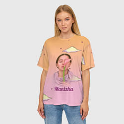 Футболка оверсайз женская Манижа Manizha, цвет: 3D-принт — фото 2