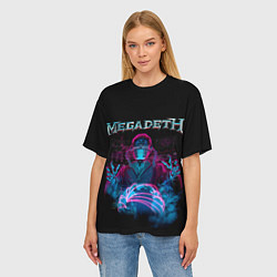 Футболка оверсайз женская MEGADETH, цвет: 3D-принт — фото 2