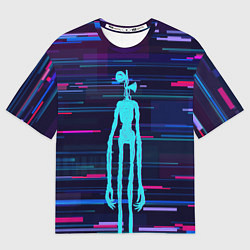 Футболка оверсайз женская СИРЕНОГОЛОВЫЙ, цвет: 3D-принт