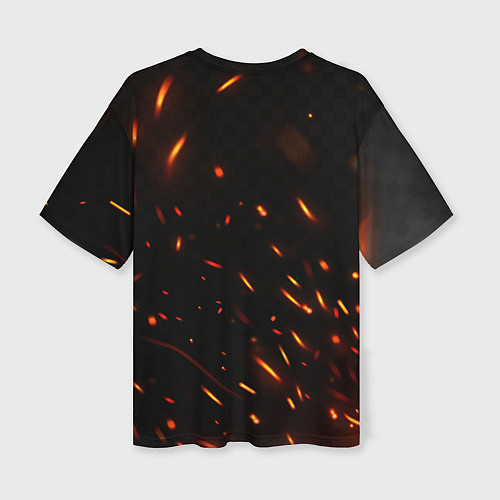 Женская футболка оверсайз Dragon Огненный дракон / 3D-принт – фото 2
