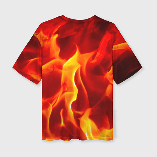 Женская футболка оверсайз Fire Fox / 3D-принт – фото 2