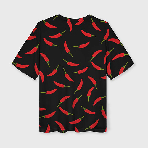 Женская футболка оверсайз Chili peppers / 3D-принт – фото 2