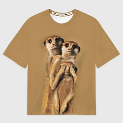 Женская футболка оверсайз Сурикаты