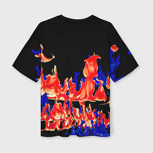 Женская футболка оверсайз Огненный Дракон / 3D-принт – фото 2