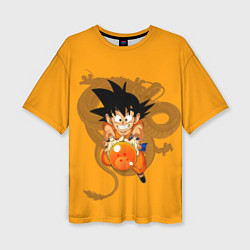 Футболка оверсайз женская Kid Goku, цвет: 3D-принт