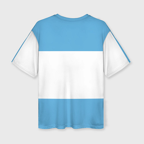 Женская футболка оверсайз Сборная Аргентины / 3D-принт – фото 2
