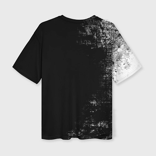 Женская футболка оверсайз Чёрный Аста Чёрный Клевер / 3D-принт – фото 2