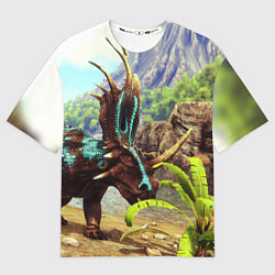 Футболка оверсайз женская Ark Survival АРК СУРВИВАЛ спина Z, цвет: 3D-принт