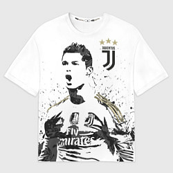 Женская футболка оверсайз Криштиану Роналду - ФК Ювентус