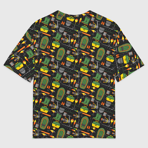 Женская футболка оверсайз Время порыбачить / 3D-принт – фото 2