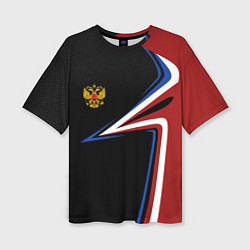 Женская футболка оверсайз РОССИЯ RUSSIA UNIFORM