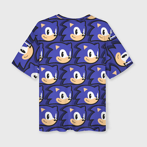 Женская футболка оверсайз Sonic pattern / 3D-принт – фото 2