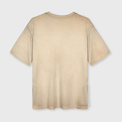 Женская футболка оверсайз Сотворение Адама - гранж / 3D-принт – фото 2