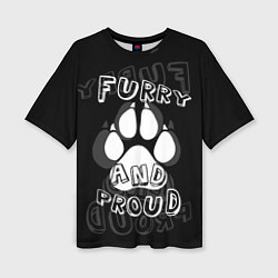 Футболка оверсайз женская Furry proud, цвет: 3D-принт