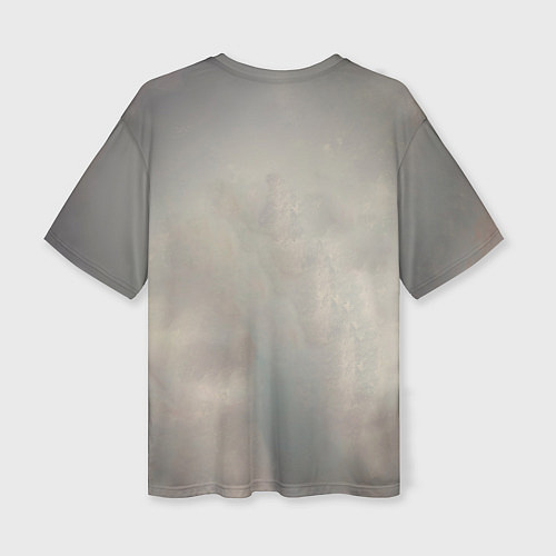Женская футболка оверсайз Лиса маслом / 3D-принт – фото 2