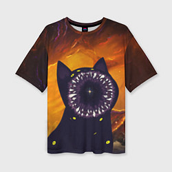 Женская футболка оверсайз Космический кот Space Cat Z