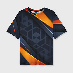 Женская футболка оверсайз BLACK ORANGE