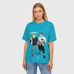 Футболка оверсайз женская Старшая Инаризаки Haikyuu!!, цвет: 3D-принт — фото 2