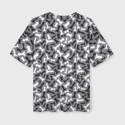 Женская футболка оверсайз Шахматист / 3D-принт – фото 2