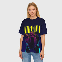 Футболка оверсайз женская Nirvana Neon, цвет: 3D-принт — фото 2
