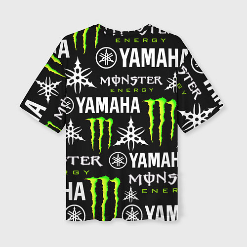 Женская футболка оверсайз YAMAHA X MONSTER SPORT / 3D-принт – фото 2