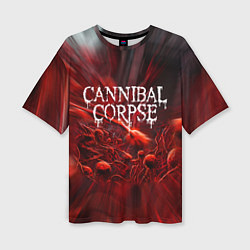 Футболка оверсайз женская Blood Cannibal Corpse Труп Каннибала Z, цвет: 3D-принт