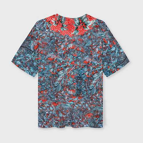 Женская футболка оверсайз Калина да рябина / 3D-принт – фото 2