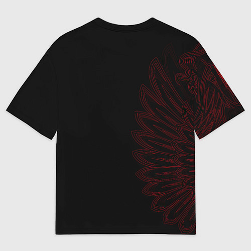 Женская футболка оверсайз Russia - Red Side / 3D-принт – фото 2