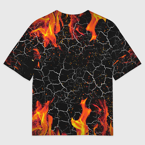 Женская футболка оверсайз Дракон Огонь Dragon Fire / 3D-принт – фото 2