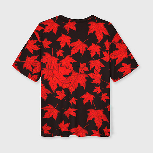 Женская футболка оверсайз Осенние листья / 3D-принт – фото 2