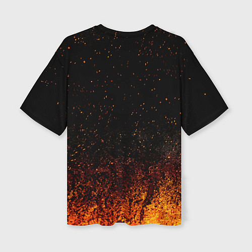Женская футболка оверсайз Ария в огне / 3D-принт – фото 2