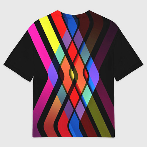 Женская футболка оверсайз Пересечение / 3D-принт – фото 2