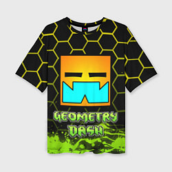 Футболка оверсайз женская Geometry Dash, цвет: 3D-принт