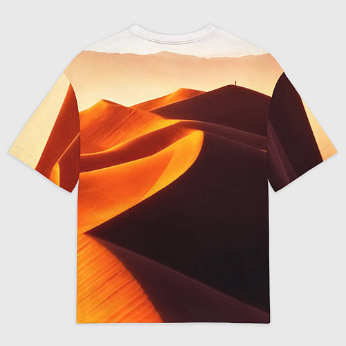 Женская футболка оверсайз Пустыня дюна барханы / 3D-принт – фото 2