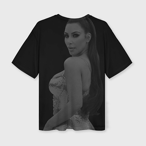 Женская футболка оверсайз Ким Кардашьян / 3D-принт – фото 2
