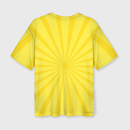 Женская футболка оверсайз Toca Boca Yellow / 3D-принт – фото 2