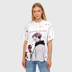 Футболка оверсайз женская Ryomen Sukuna Jujutsu Kaisen, цвет: 3D-принт — фото 2