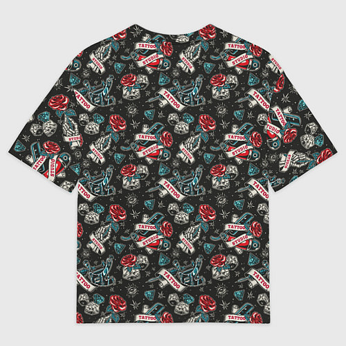 Женская футболка оверсайз TATTOO / 3D-принт – фото 2