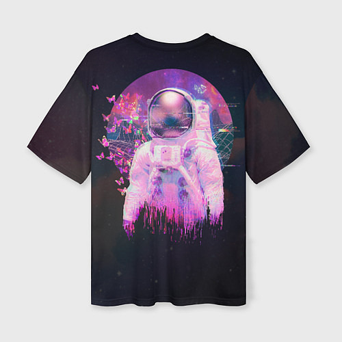Женская футболка оверсайз Vaporwave Astral Astronaut Collage / 3D-принт – фото 2