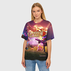 Футболка оверсайз женская CLASH OF CLANS СТОЛКНОВЕНИЕ КЛАНОВ, цвет: 3D-принт — фото 2