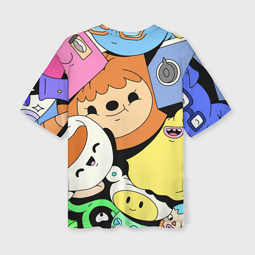 Женская футболка оверсайз Toca Life: Heroes / 3D-принт – фото 2