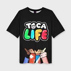 Футболка оверсайз женская Toca Life: Friends, цвет: 3D-принт