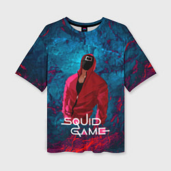 Женская футболка оверсайз Сериал Squid game Игра в кальмара