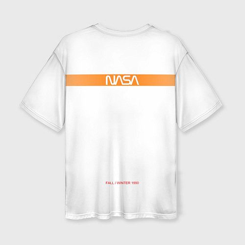 Женская футболка оверсайз NASA БЕЛАЯ ФОРМА / 3D-принт – фото 2