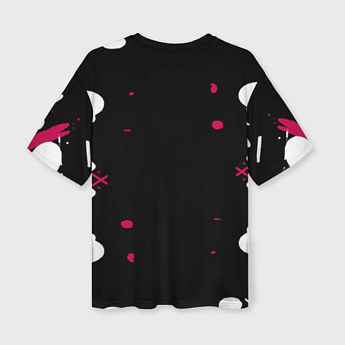Женская футболка оверсайз Игра в кальмара x Кот, / 3D-принт – фото 2