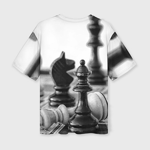 Женская футболка оверсайз Шах и мат Шахматы / 3D-принт – фото 2