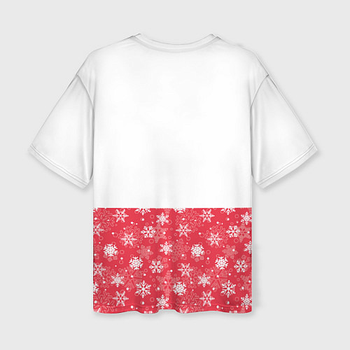Женская футболка оверсайз Оленёнок Merry Christmas / 3D-принт – фото 2