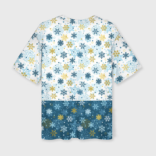 Женская футболка оверсайз Весёлый Оленёнок / 3D-принт – фото 2