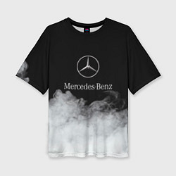 Женская футболка оверсайз Mercedes-Benz Облака