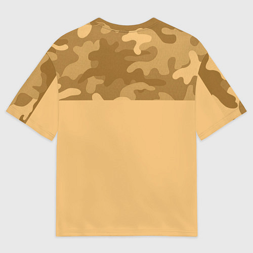 Женская футболка оверсайз Песочный / 3D-принт – фото 2